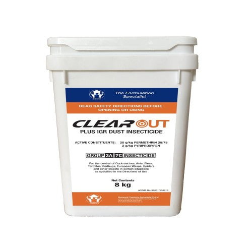 CLEAROUT PLUS IGR Insecticidal Dusting Powder - 8kg β Pest and Lawn ...